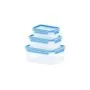 Emsa 3er Set Frischhaltedosen Clip & Close Blau