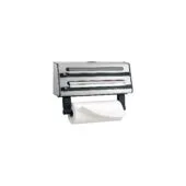 Emsa 504180 Contura 3-fach-Schneidabroller. Edelstahl. silber schwarz