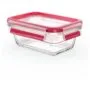 Emsa N10405 Clip & Close Glas Frischhaltedose 0.45 L Transparent Rot