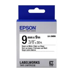 Epson Etikettenkassette LK-3WBN - Standard - schwarz auf weiß - 9mmx9m