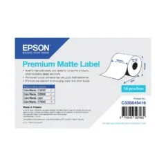 Epson Etikettenrolle 102mm 35 Meter weiss premium matt