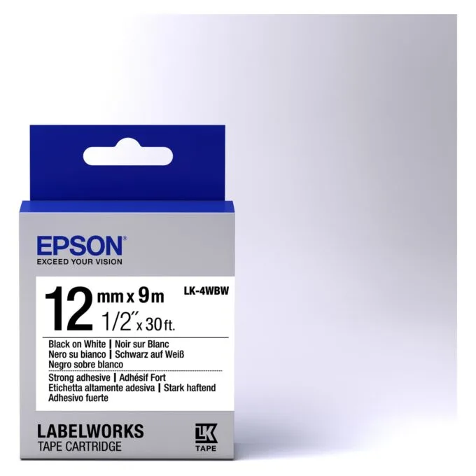 Epson LabelWorks LK-4WBW - Stark klebend - Schwarz auf Weiß - Rolle — image 2
