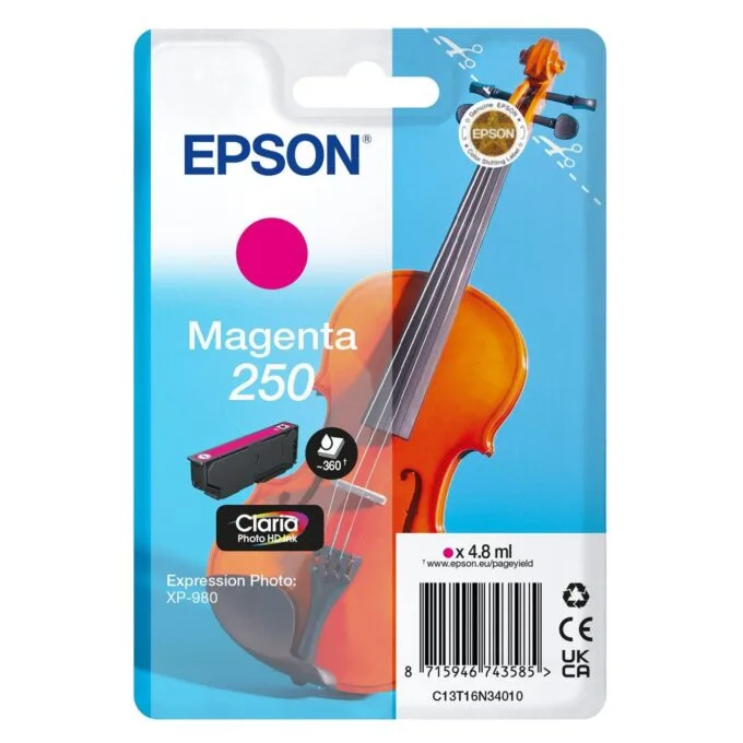 EPSON Tinte magenta 4.8ml XP 980, ''250'' — image 1