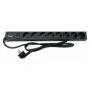 Equip 19' Steckdosenleiste CEE7 7 90°- to 8xSchuko+Switch Alu.