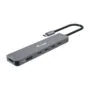 Equip Adapter USB-C- to HDMI 4xUSB-C USB-A 4K 60Hz 0.25m Alu.