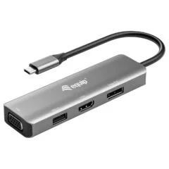 Equip Adapter USB-C - to HDMI DisplayPort VGA 4K 1080P 60Hz gr