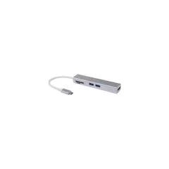 Equip Adapter USB-C - to HDMI.2xUSB3.0.SD 4K30Hz 0.15m sw