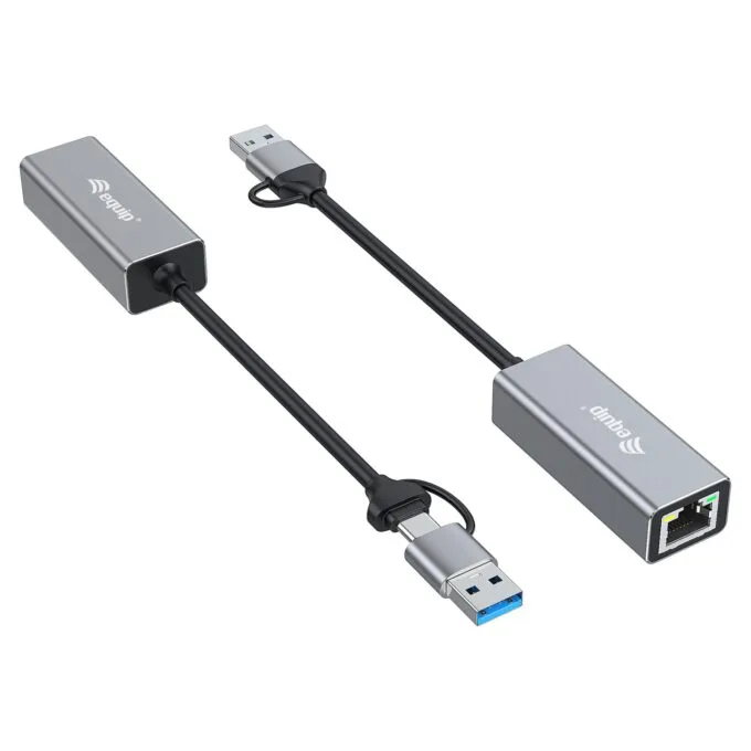 Equip Adapter USB-C - to RJ45 10 100 1000 2500 Mbps + USB-A — image 2