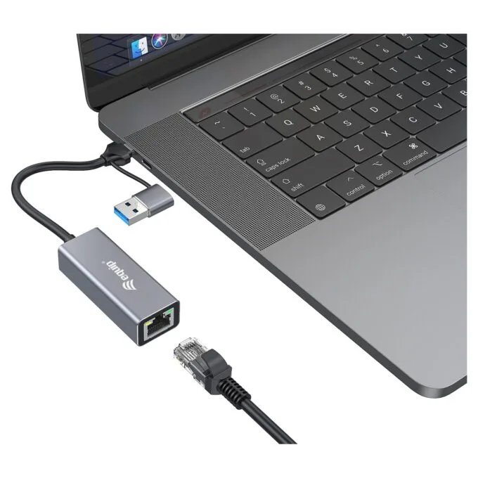 Equip Adapter USB-C - to RJ45 10 100 1000 2500 Mbps + USB-A — image 3