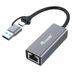 Equip Adapter USB-C - to RJ45 10 100 1000 2500 Mbps + USB-A