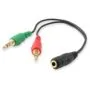 Equip Audiokabel Splitter 3.5mm 2x St 1x Bu