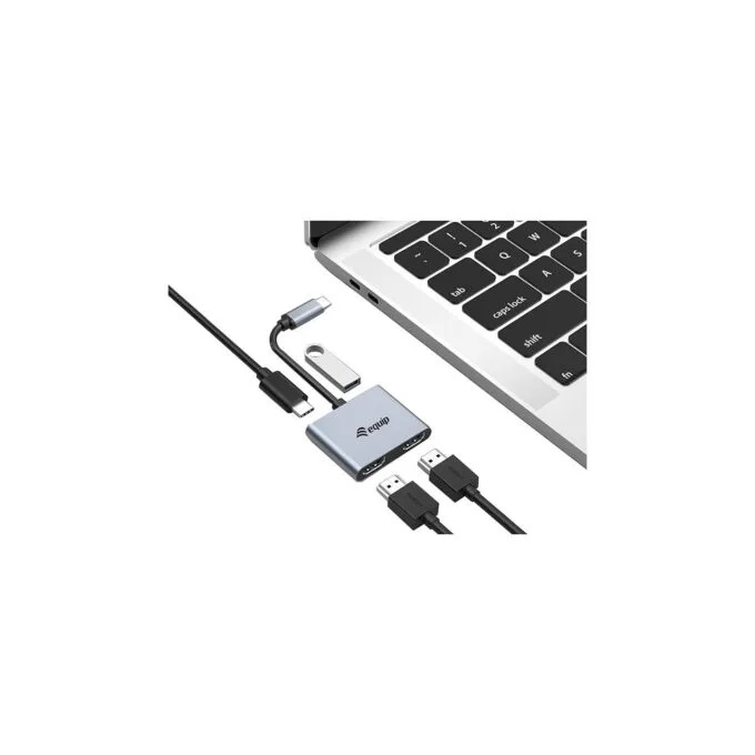 Equip Dock USB-C- to 2xHDMI.USB 3.0.100WPD 15cm si — image 2