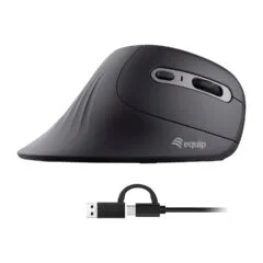 Equip Ergonomische Maus USB-A -C Stker 1.80m Rechts schwarz