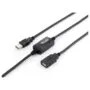 Equip Kabel USB-A 2.0 - to A Verl. St Bu 10.00m 480Mbps akt.sw