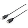 Equip Kabel USB-A 2.0 - to A Verl. St Bu 5.00m 480Mbps sw Polybeutel