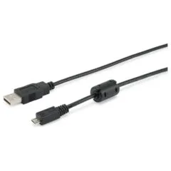 Equip Kabel USB-A 2.0 - to micro B St St 1.00m Ferrit schwarz Polybeutel