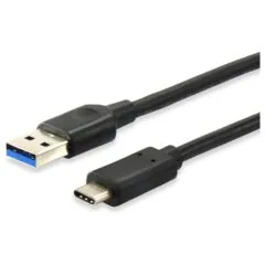 Equip Kabel USB-A 3.2 - to C St St 0.25m 3A 20V sw Polybeutel