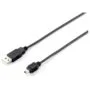 Equip Kabel USB-A2.0- to Mini-B St St 1.80m schwarz Polybeutel