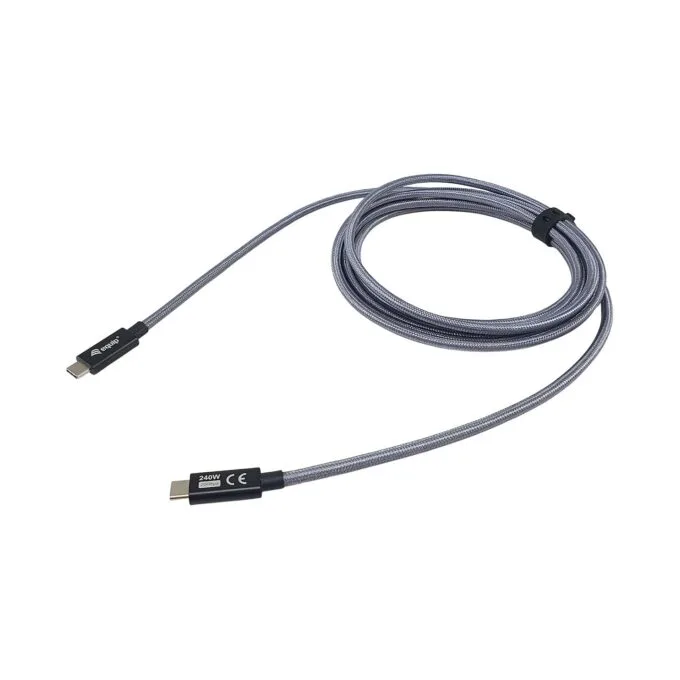 Equip Kabel USB-C3.2- to C Gen2x2 PD240W St St 1.00m schwarz — image 3