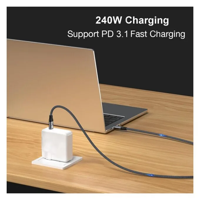 Equip Kabel USB-C3.2- to C Gen2x2 PD240W St St 1.00m schwarz — image 5