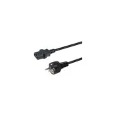 Equip Netzkabel Anschl. C18 - to Schukon. 1.80m 180°gew. sw