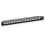Equip Patchpanel 24x Cat6 19' FTP 1HE Keystone Montage sw