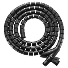 Equip Spiral-Kabelschlauch +Untertischmontage 1.30m schwarz Polybeutel