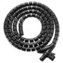 Equip Spiral-Kabelschlauch +Untertischmontage 2.50m schwarz Polybeutel
