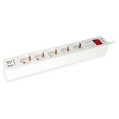 Equip Steckdosenleiste 5-fach Schuko 1.5m Kabel.2xUSB.Schutz