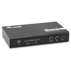 Equip Switch HDMI2.0 3-In 1-Out +Fernbed. 4K 60Hz 18Gbps