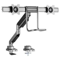 Equip Tischhalterung 17'-32' 2TFT 360° Gasfeder 9Kg silber lite Retail