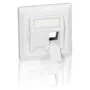 Equip Unterputzdose +Frontplatte 2 Keystone 45° RAL 9010 Polybeutel