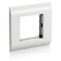 Equip Unterputzdose Frontplatte French Modular 45x45 RAL9010 Polybeutel