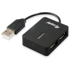 Equip USB-Hub 4-Port 2.0 - to 4x2.0 480Mbps o.Netzteil sw