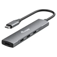 Equip USB-Hub 4-Port 3.2 C- to 4x3.0 5Gbps o.Netzteil gr