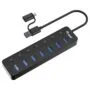 Equip USB-Hub 7-Port 3.2 - to 7x3.2 5Gbps m.Netzteil sw