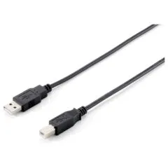 Equip USB Kabel 2.0 A-B St St 1.00m schwarz Polybeutel