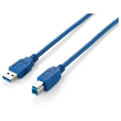 Equip USB Kabel 3.0 A-B St St 3.00m blau Polybeutel