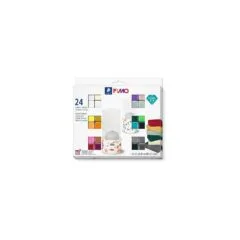 FIMO 8013 C - Modellierton - Schwarz - Blau - Kupfer - Gold - Grün - Grau - Perleffekt - P