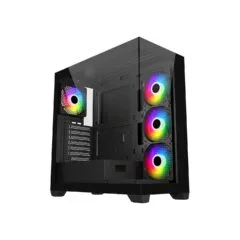 FSP M340-BA TG Black ATX Mid Tower PC Case - ARGB Fans