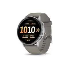 Garmin Venu 4 45mm Silikon-Armb. schwarz silber gra