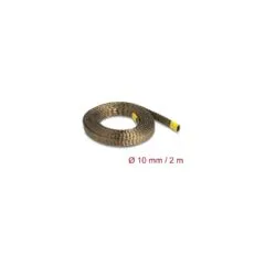 Geflechtschlauch aus Basalt Fasern 2 m x 10 mm braun