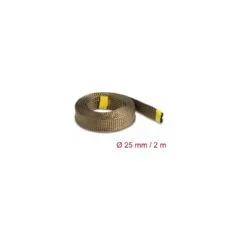 Geflechtschlauch aus Basalt Fasern 2 m x 25 mm braun