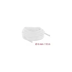 Geflechtschlauch dehnbar 10 m x 6 mm weiß