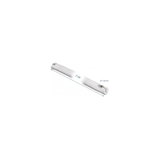 Geflechtschlauch mit Reißverschluss hitzebeständig 1 m x 50 mm weiß — image 3