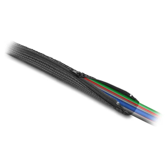 Geflechtschlauch mit Reißverschluss hitzebeständig 5 m x 50 mm schwarz — image 2