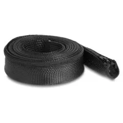 Geflechtschlauch mit Reißverschluss hitzebeständig 5 m x 50 mm schwarz