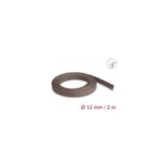 Geflechtschlauch nagerfest dehnbar 2 m x 12 mm braun