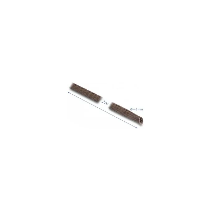 Geflechtschlauch nagerfest dehnbar 2 m x 6 mm braun — image 2