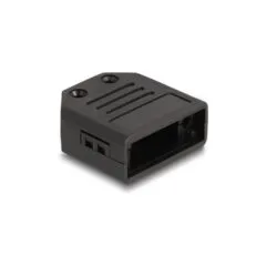 Gehäuse für D-Sub 9 Pin Stecker Buchse Kunststoffgehäuse mit Zugentlastung schwarz